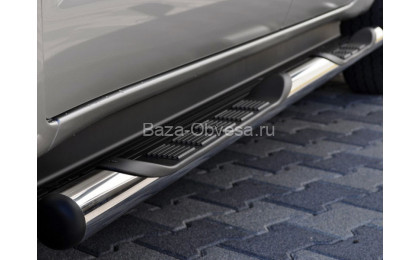 Пороги из нержавеющей стали TT002 DRAGOS "ARP" на Toyota Hilux с 2015г. выпуска
