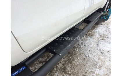 Пороги силовые "RIVAL" на Toyota Hilux с 2015г. выпуска