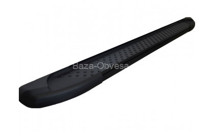 Пороги алюминиевые Sapphire Black TOHL.54.3432 "Can Otomotiv" на Toyota Hilux с 2015г. выпуска
